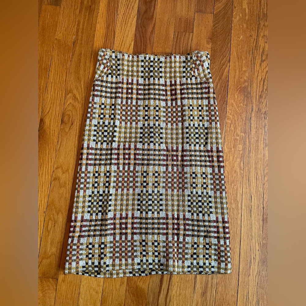 Vintage Missoni Multicolor Checkered Pencil Skirt